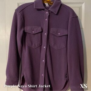 Purple Naya Shirt Jacket Fleece XS Extra Small Zyia Active